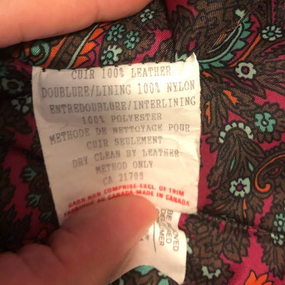 Vintage Choko black and pink real leather moto bomber jacket made in Canada EUC - Picture 12 of 15